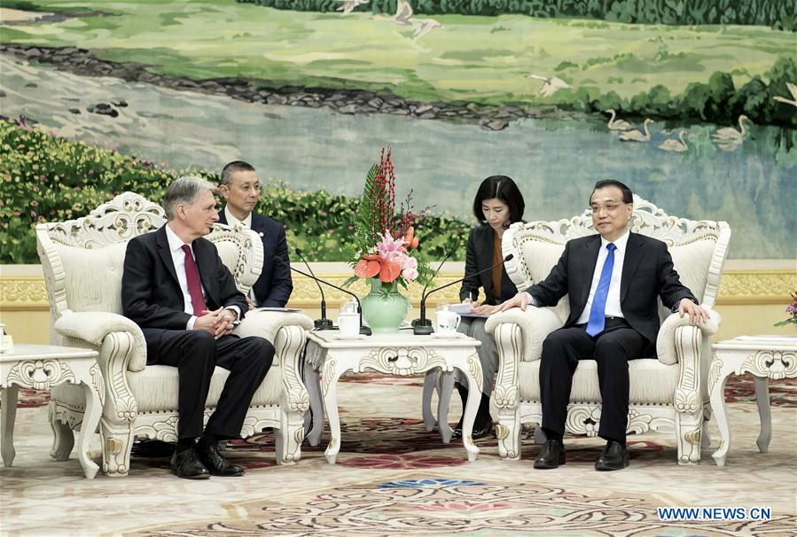 CHINA-BEIJING-LI KEQIANG-PHILIP HAMMOND-MEETING(CN)