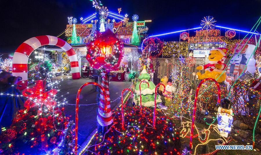 Colorful Christmas lights and decorations seen in Canada  Xinhua