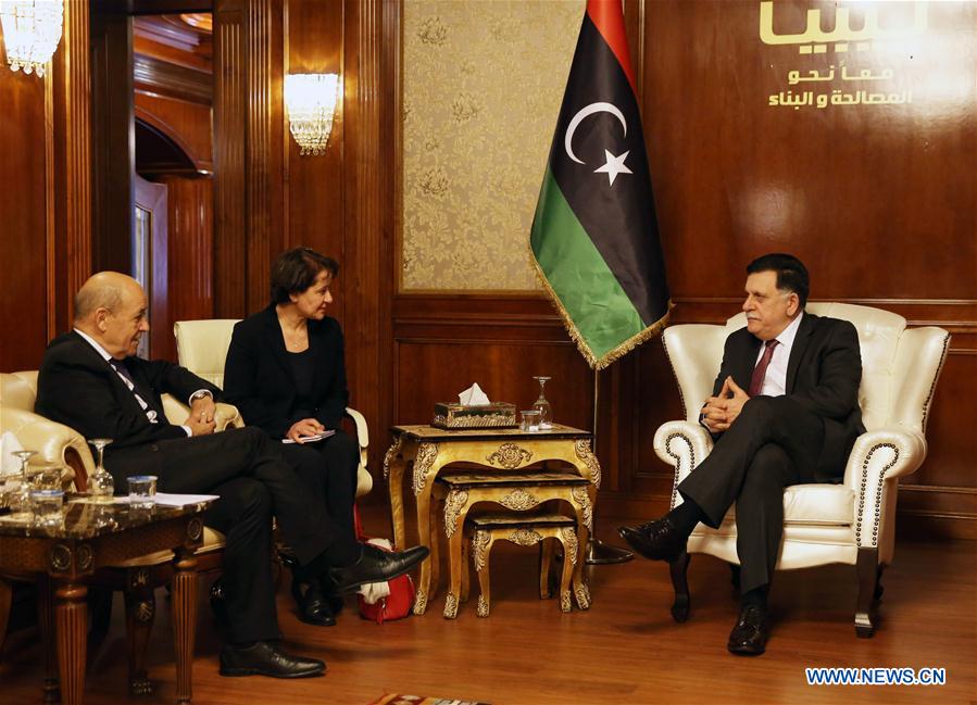 LIBYA-TRIPOLI-UN-BACKED PM-FRANCE-FM-MEETING