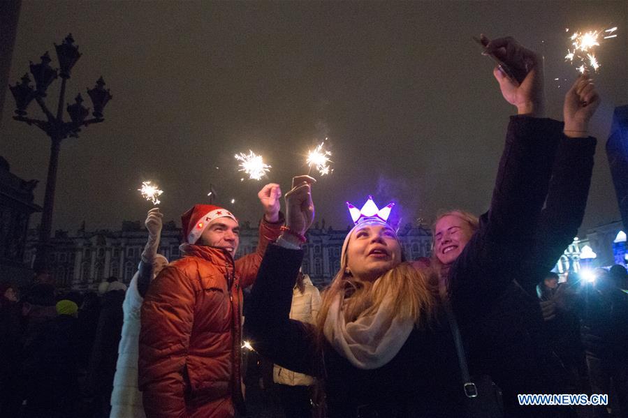 RUSSIA-ST. PETERSBURG-NEW YEAR-CELEBRATIONS