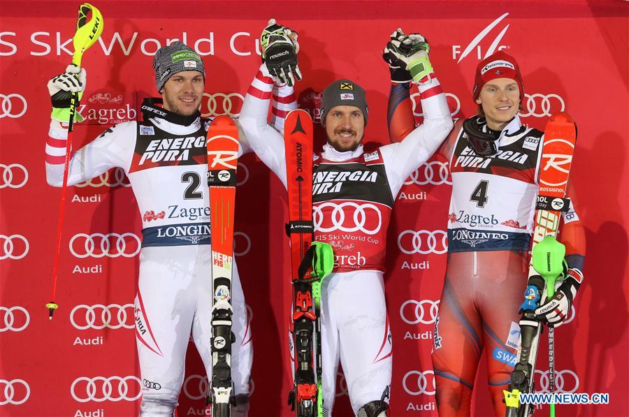 Marcel Hirscher wins FIS World Cup Alpine Skiing Men's Slalom race