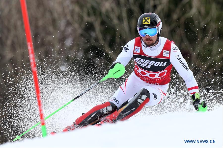 Marcel Hirscher wins FIS World Cup Alpine Skiing Men's Slalom race