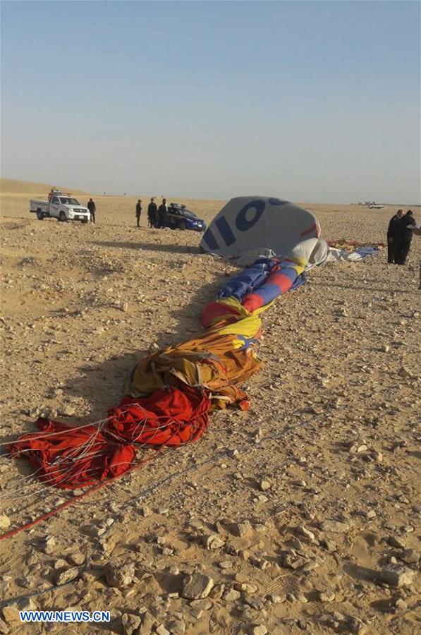 EGYPT-LUXOR-HOT AIR BALLOON-CRASH