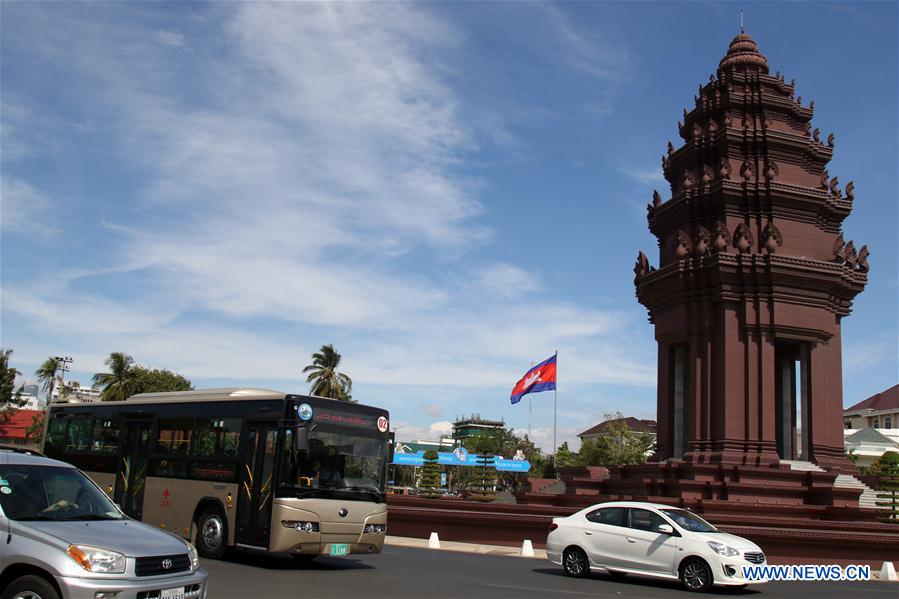 CAMBODIA-PHNOM PENH-CHINESE YUTONG BUSES