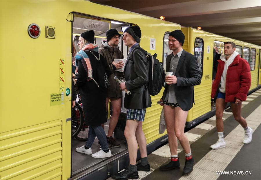 GERMANY-BERLIN-NO PANTS SUBWAY RIDE
