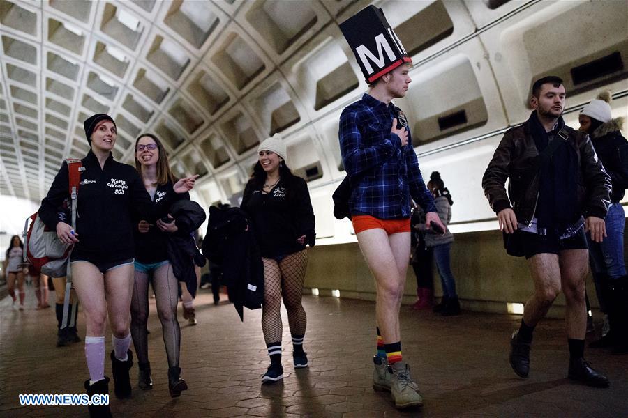 US-WASHINGTON-NO PANTS-SUBWAY  