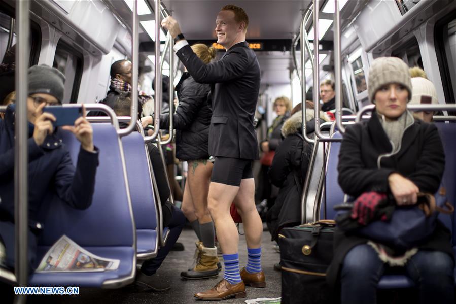 US-WASHINGTON-NO PANTS-SUBWAY  