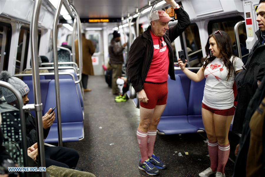 US-WASHINGTON-NO PANTS-SUBWAY  