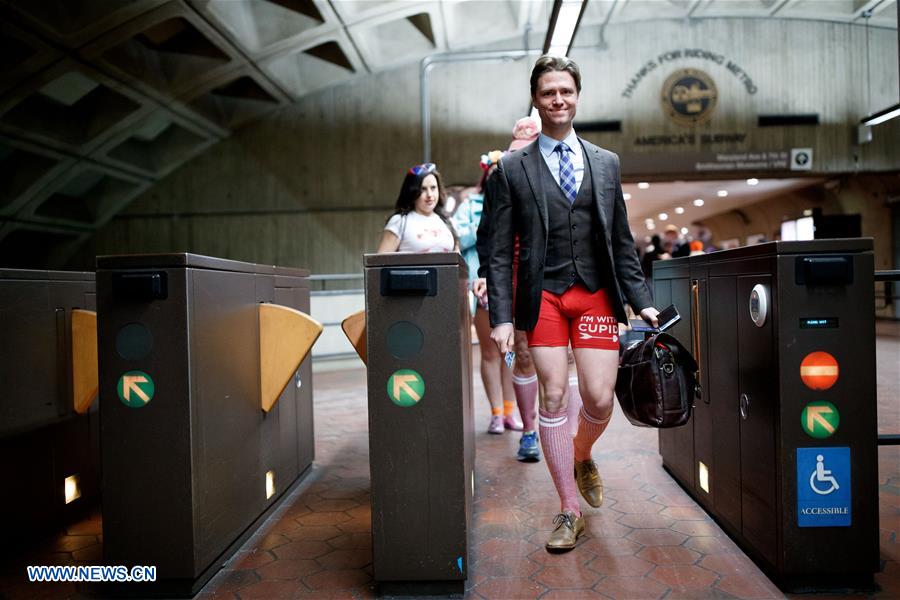 US-WASHINGTON-NO PANTS-SUBWAY  