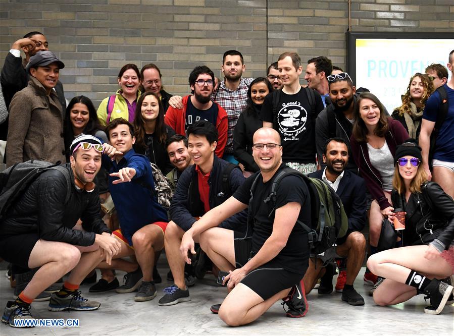 U.S.-SAN FRANCISCO-NO PANTS SUBWAY RIDE