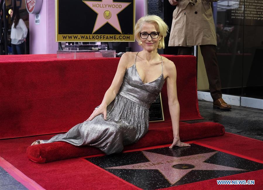 U.S.-LOS ANGELES-HOLLYWOOD WALK OF FAME-GILLIAN ANDERSON