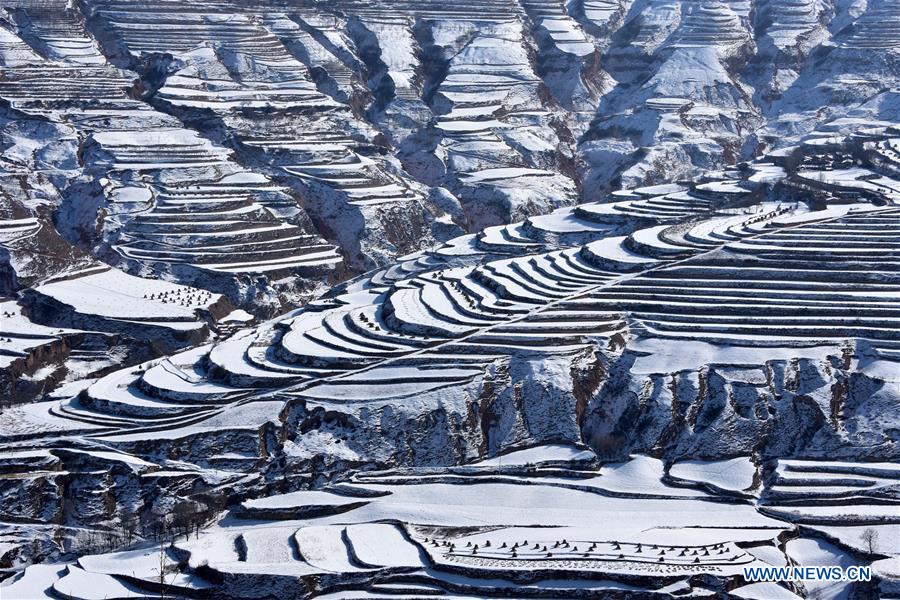 #CHINA-GANSU-TERRACE-SNOW(CN) 