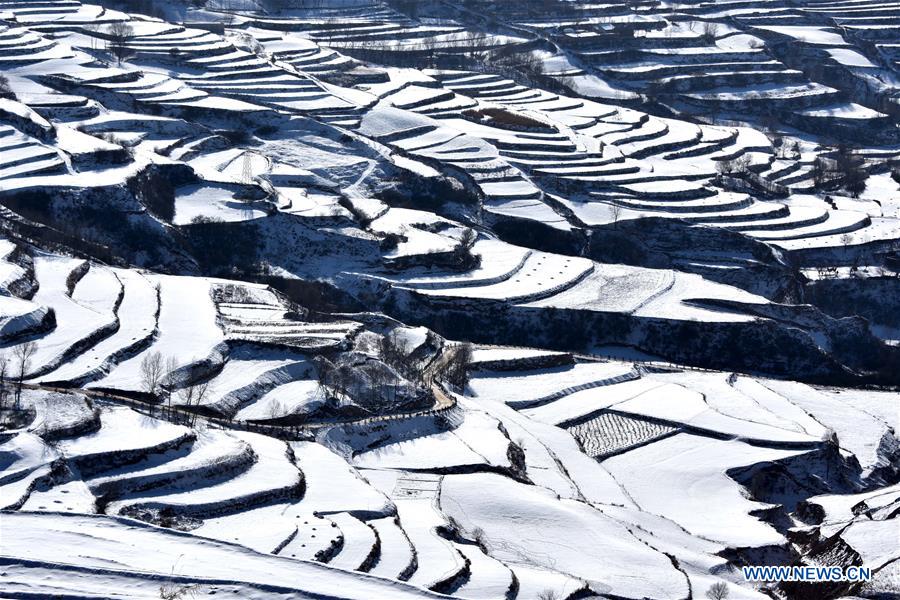 #CHINA-GANSU-TERRACE-SNOW(CN) 