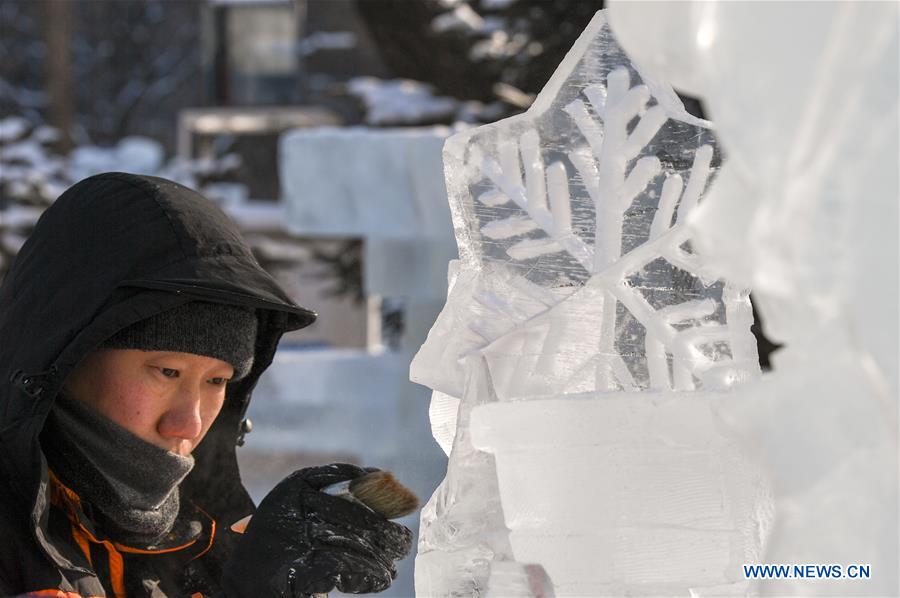 CHINA-HARBIN-ICE SCULPTURE-COMPETITION (CN) 