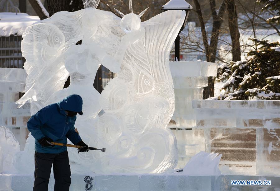 CHINA-HARBIN-ICE SCULPTURE-COMPETITION (CN) 