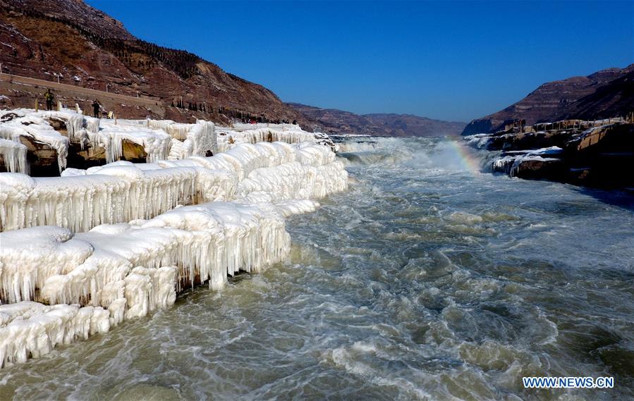 #CHINA-YELLOW RIVER-HUKOU WATERFALL-WINTER SCENERY (CN)