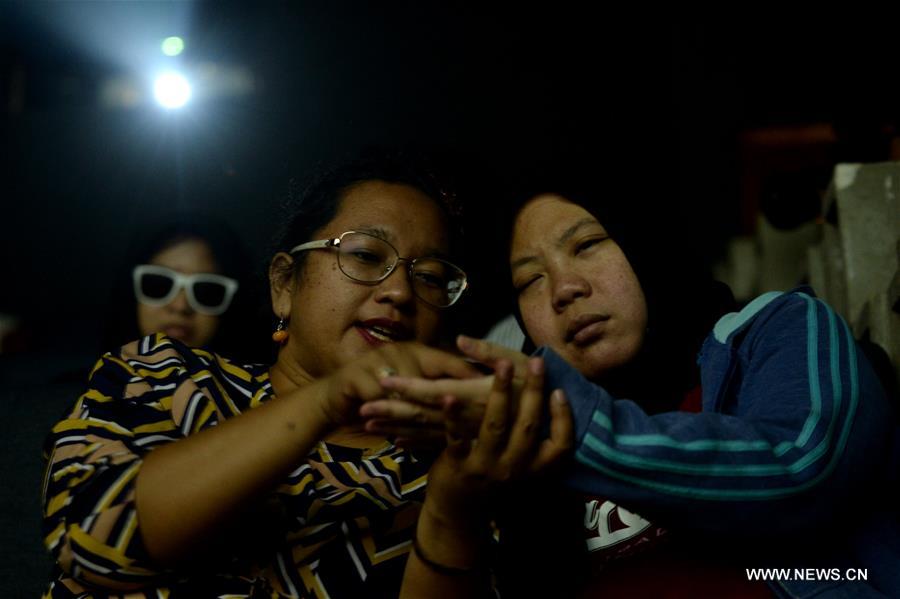 INDONESIA-JAKARTA-WATCHING MOVIE-BLIND PEOPLE