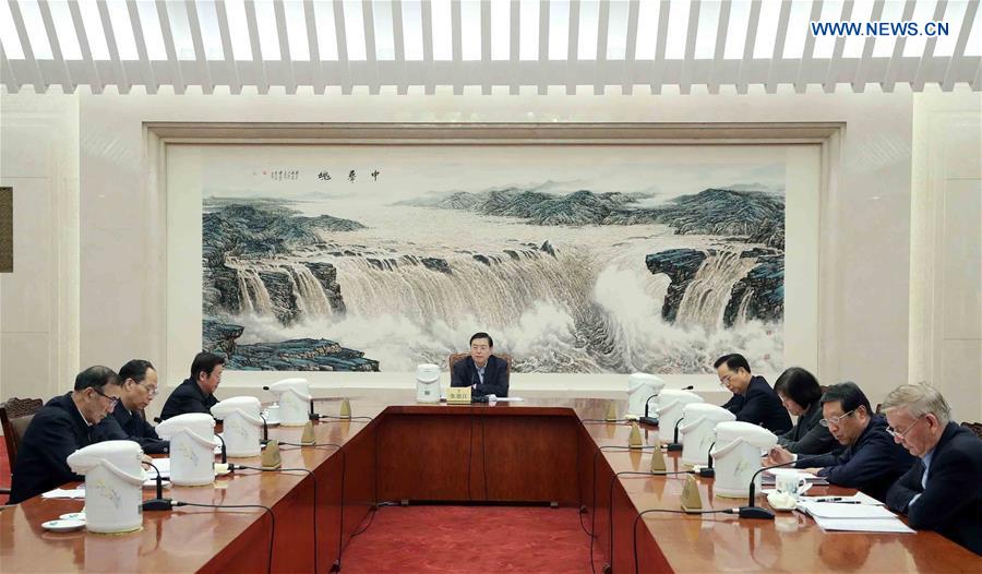 CHINA-BEIJING-NPC-ZHANG DEJIANG-MEETING (CN)