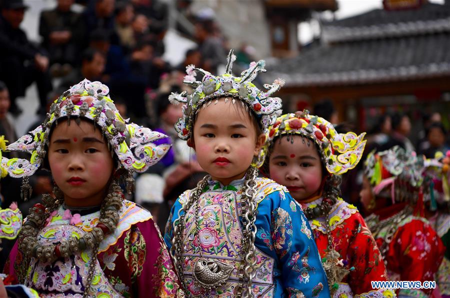 #CHINA-GUIZHOU-DONG ETHNIC GROUP-CHILDREN-HAT(CN)
