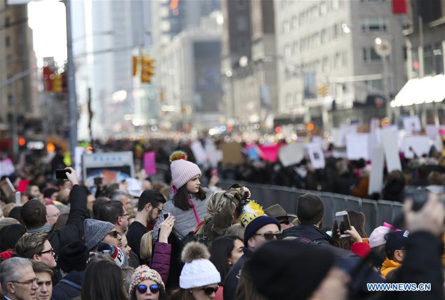 U.S.-NEW YORK-WOMEN'S MARCH