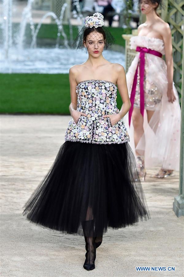 Creations of Chanel presented at Haute Couture 2018 in Paris