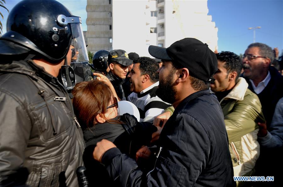 TUNISIA-TUNIS-PROTEST