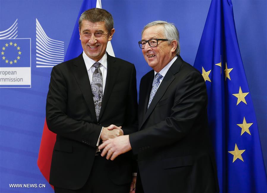 BELGIUM-BRUSSELS-EU-JUNCKER-CZECH REPUBLIC-PM-MEETING