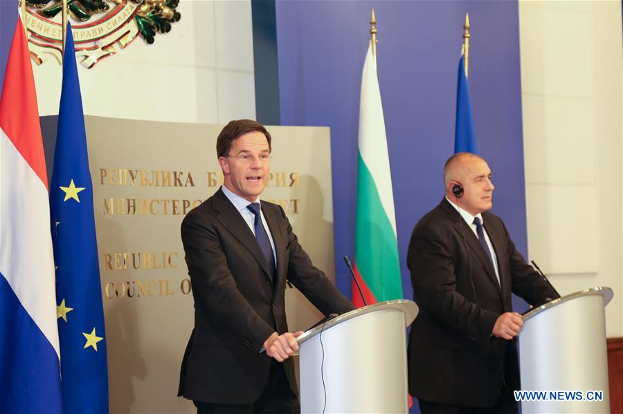 BULGARIA-SOFIA-DUTCH PM-PRESS CONFERENCE