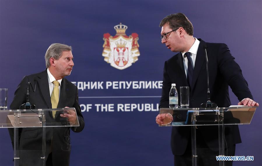 SERBIA-BELGRADE-PRESIDENT-EU COMMISSIONER-MEETING
