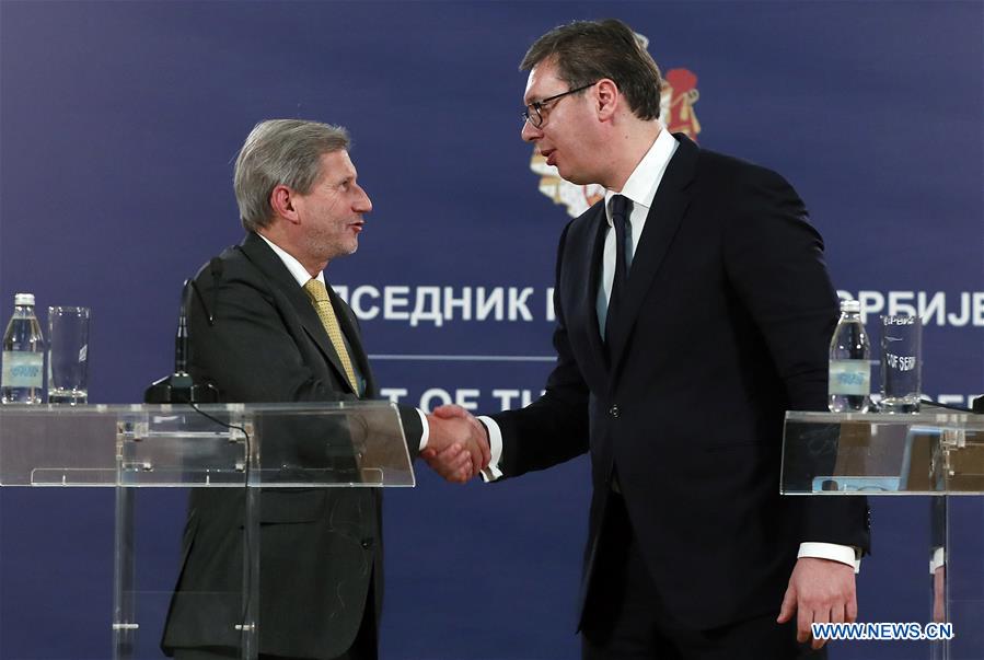 SERBIA-BELGRADE-PRESIDENT-EU COMMISSIONER-MEETING