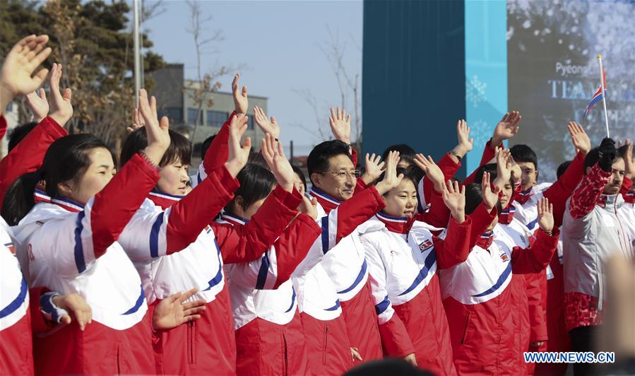 (SP)OLY-SOUTH KOREA-PYEONGCHANG-TEAM WELCOME CEREMONY-DPRK