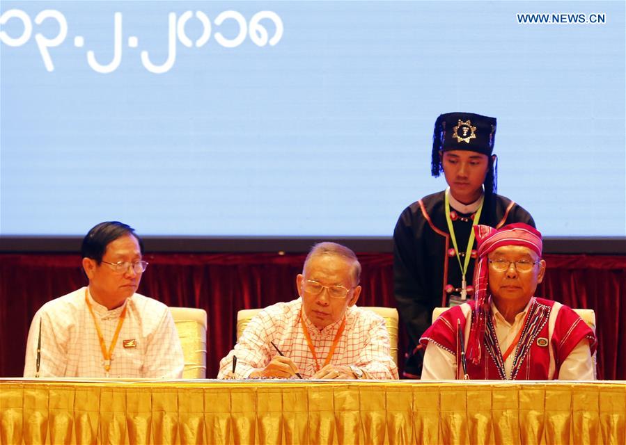 MYANMAR-NAY PYI TAW-NATIONWIDE CEASEFIRE ACCORD-SIGNING CEREMONY
