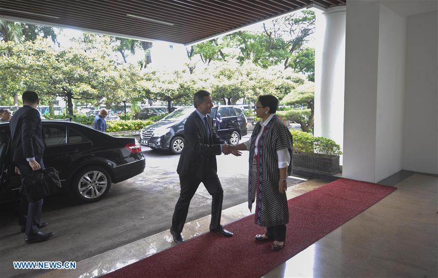 INDONESIA-JAKARTA-SINGAPORE-FOREIGN MINISTER-VISIT
