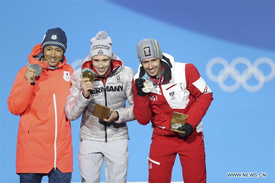 (SP)OLY-SOUTH KOREA-PYEONGCHANG-NORDIC COMBINED-INDIVIDUAL GUNDERSEN NH/10KM-MEDAL CEREMONY 