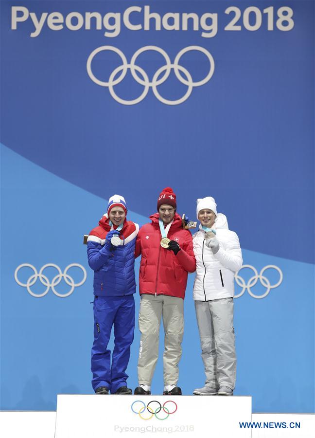 (SP)OLY-SOUTH KOREA-PYEONGCHANG-CROSS COUNTRY SKIING-MEN'S 15KM FREE-MEDAL CEREMONY