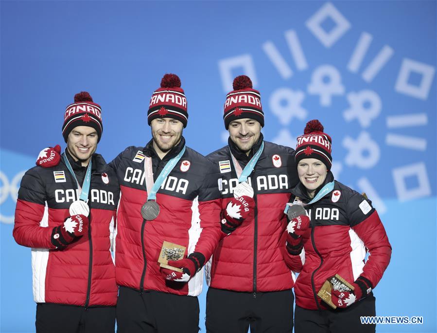 (SP)OLY-SOUTH KOREA-PYEONGCHANG-LUGE-TEAM RELAY-MEDAL CEREMONY