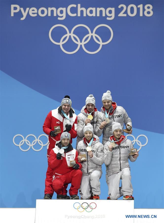 (SP)OLY-SOUTH KOREA-PYEONGCHANG-LUGE-MEN'S DOUBLES-MEDAL CEREMONY