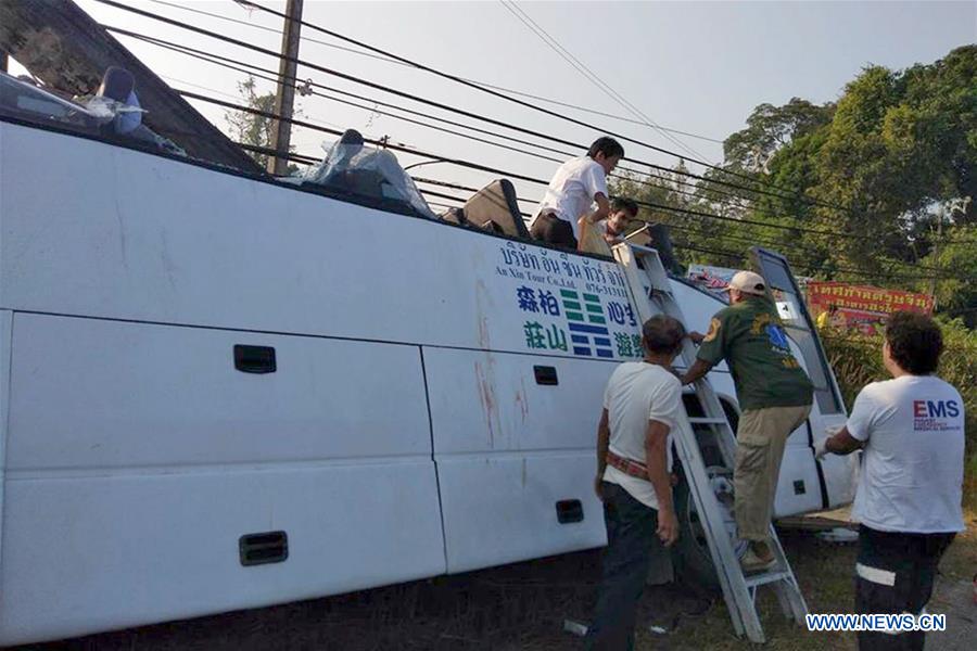 THAILAND-BANGKOK-TOUR BUS ACCIDENT