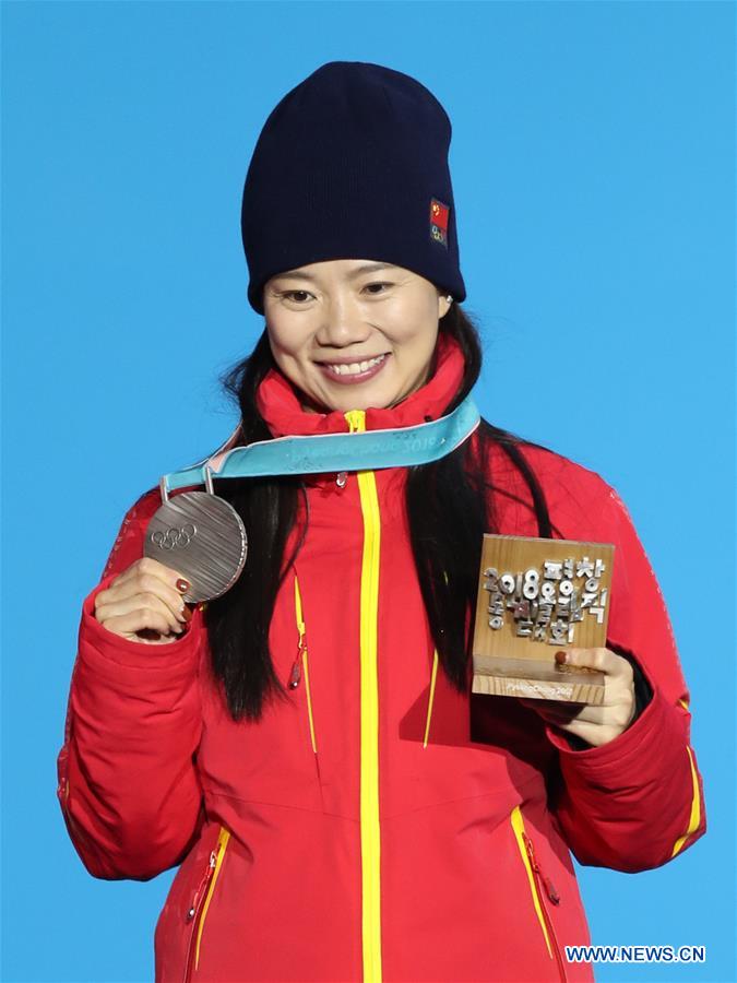 (SP)OLY-SOUTH KOREA-PYEONGCHANG-FREESTYLE SKIING-LADIES' AERIALS-MEDAL CEREMONY