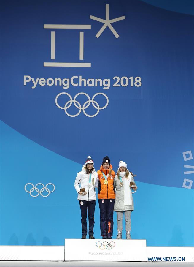 (SP)OLY-SOUTH KOREA-PYEONGCHANG-SPEED SKATING-LADIES' 5000M-MEDAL CEREMONY