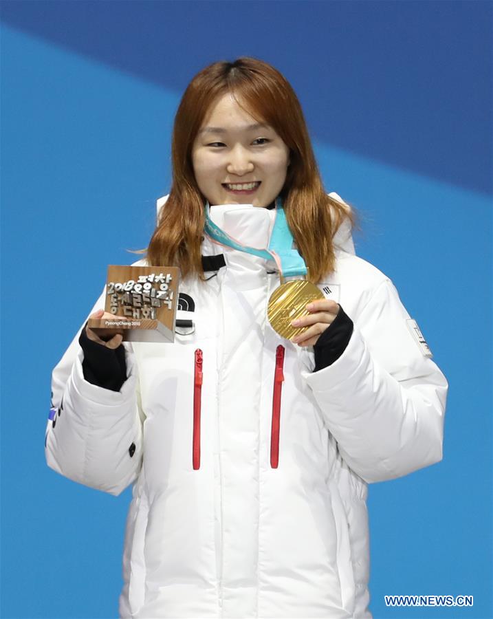 (SP)OLY-SOUTH KOREA-PYEONGCHANG-SHORT TRACK-LADIES' 1500M-MEDAL CEREMONY