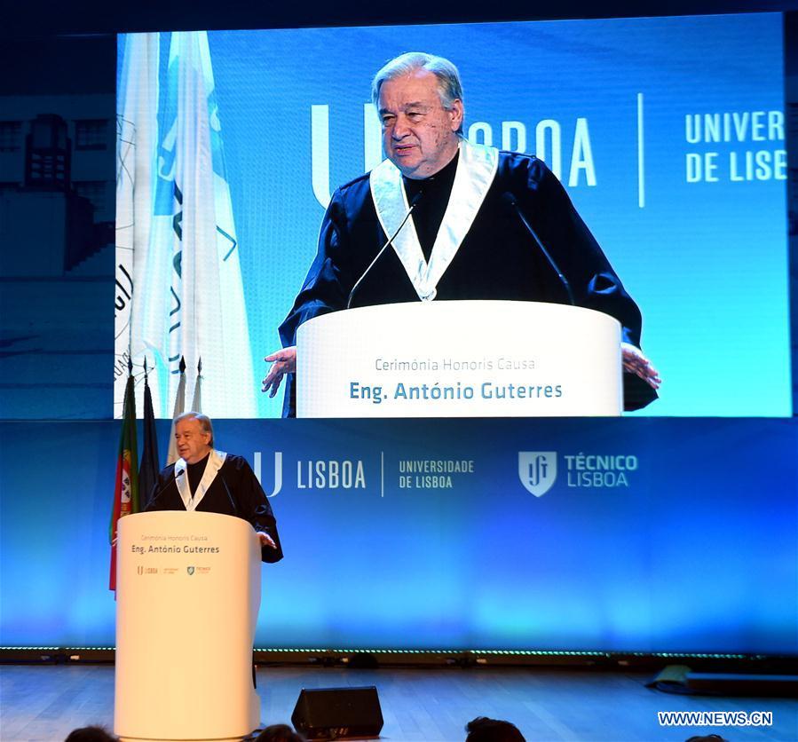 PORTUGAL-LISBON-UN-GUTERRES-HONORARY DEGREE