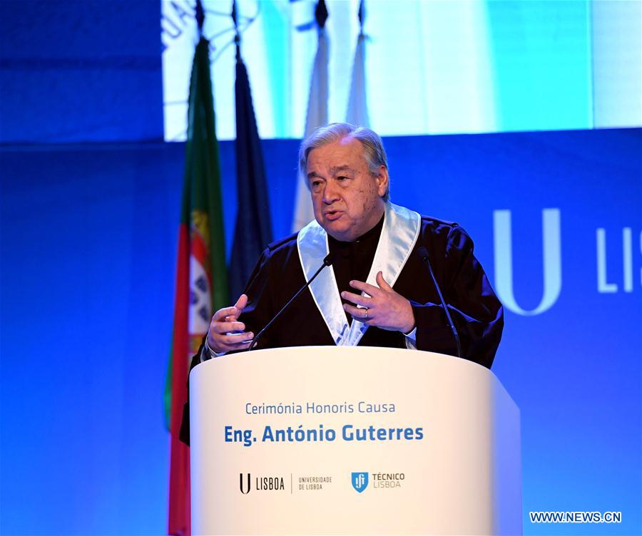 PORTUGAL-LISBON-UN-GUTERRES-HONORARY DEGREE