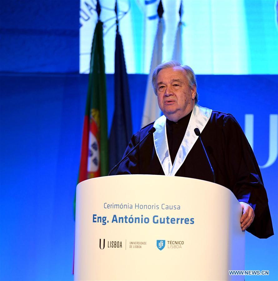 PORTUGAL-LISBON-UN-GUTERRES-HONORARY DEGREE