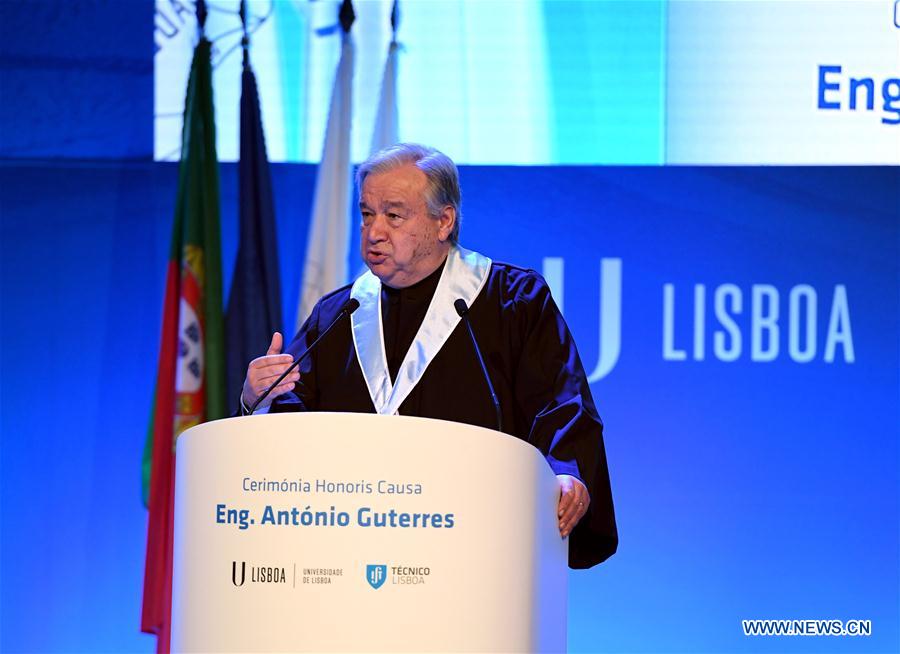 PORTUGAL-LISBON-UN-GUTERRES-HONORARY DEGREE