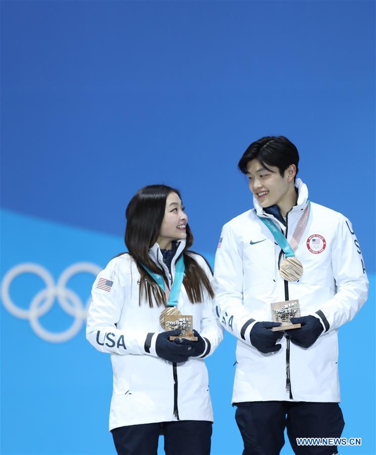 (SP)OLY-SOUTH KOREA-PYEONGCHANG-FIGURE SKATING-ICE DANCE-MEDAL CEREMONY