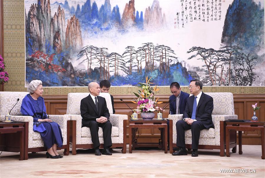 CHINA-BEIJING-YANG JIECHI-CAMBODIA-KING-QUEEN MOTHER-MEETING (CN)