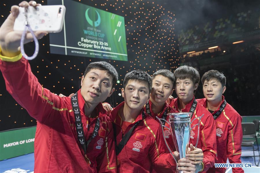 (SP)BRITAIN-LONDON-CHINA WIN ITTF TEAM WORLD CUP MEN'S FINAL