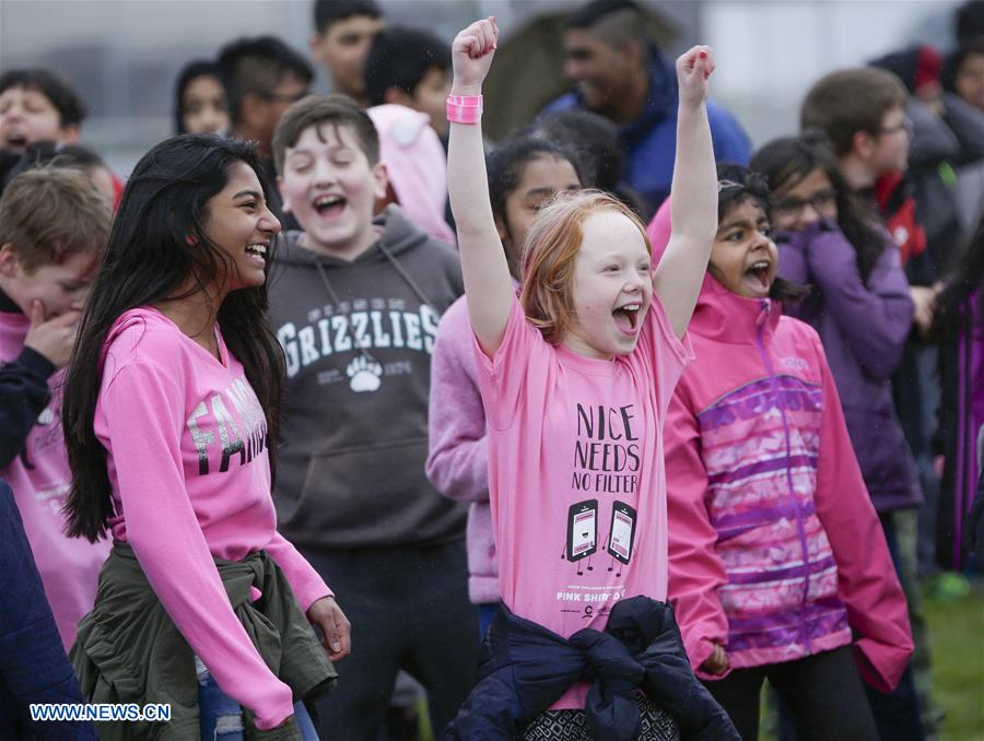 CANADA-VANCOUVER-STUDENTS-PINK SHIRT DAY
