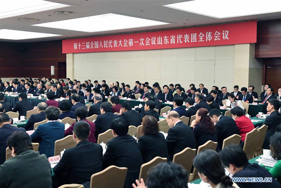 (TWO SESSIONS)CHINA-BEIJING-NPC-SHANDONG DELEGATION-PLENARY MEETING (CN)
